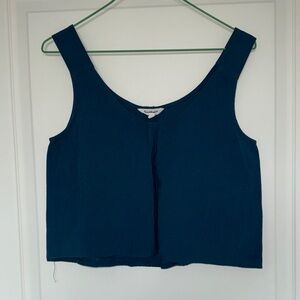 Teal Blue crop Tank Top